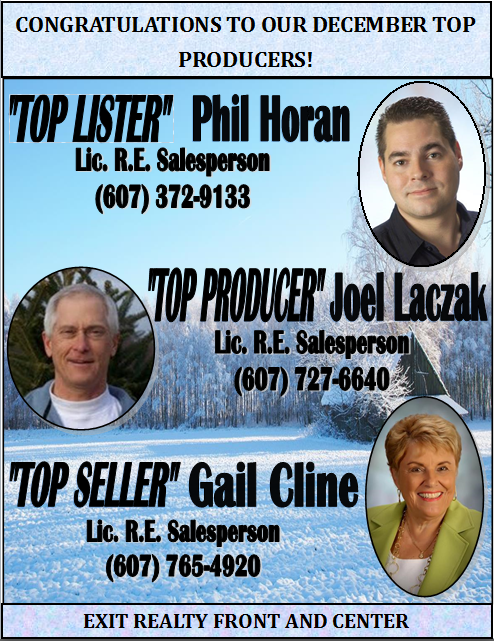 Congratulations to Our December Top Producers!