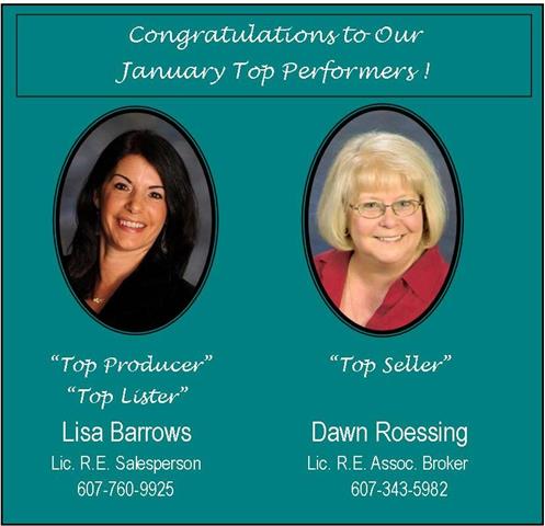 CONGRATULATIONS TO OUR TOP PRODUCERS FOR JANUARY
