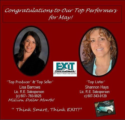 congratulations to our may top performers