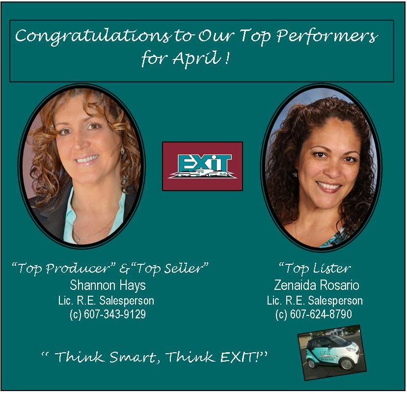 CONGRATULATIONS TO OUR APRIL TOP PERFORMERS!