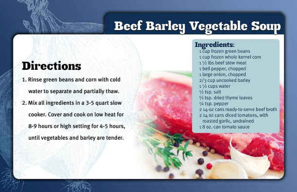 Tuesday Tastings Beef Barley Vegetable Soup