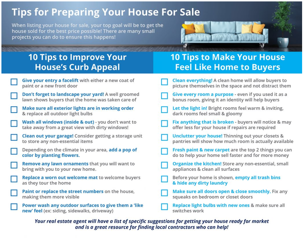 20 Simple Tips for Preparing Your House For Sale [INFOGRAPHIC]